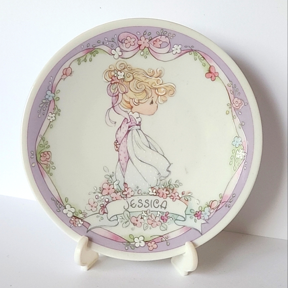 Vintage Precious Moments Personalized Name Jessica Collectible Porcelain Plate